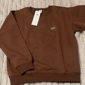 ALO Yoga Chocolate Crewneck Sweater